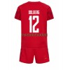Maillot de Supporter Danemark Kasper Dolberg 12 Domicile Coupe du Monde 2022 Pour Enfant